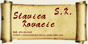 Slavica Kovačić vizit kartica